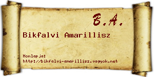 Bikfalvi Amarillisz névjegykártya